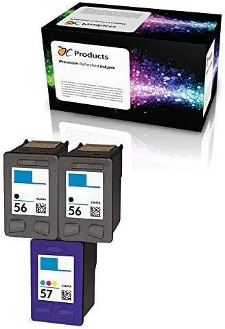 Cartucho de tinta de repuesto para HP 56 y HP 57 para impresoras PSC 1315 PSC 2410 PSC 1110 PSC 2175 Officejet 6110 Deskjet 450 PhotoSmart 7150 7260
