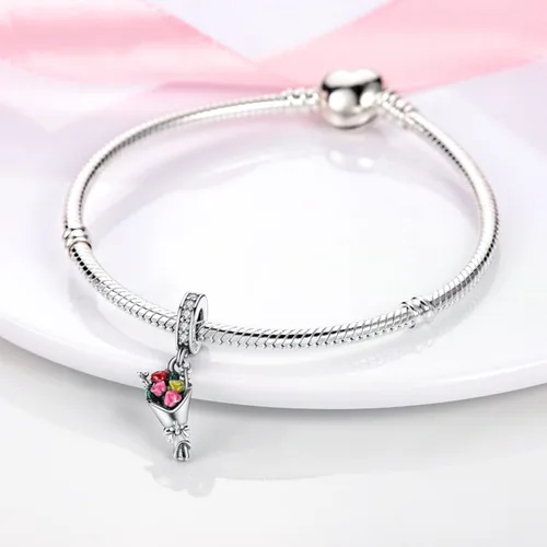 Miniatura 37 de MULA - Dijes de plata de ley 925 para pulseras y collares, colgantes de letras para la familia, cuentas de viaje en avión, dijes de árbol