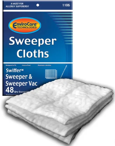 EnviroCare Repuestos de tela para barredora diseñados para adaptarse a barredoras y aspiradoras Swiffer (paquete de 48)