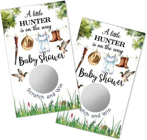 Miniatura 9 de TOUNER Juego de 50 piezas de A Little Pearl is On The Way Silver Scratch Off, revelar diseño de perlas, boletos de rifa temática de baby shower