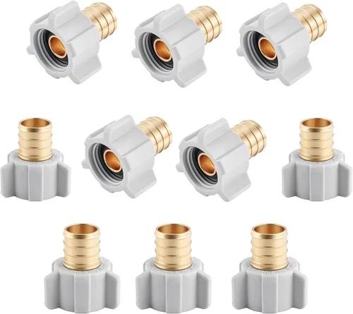 Miniatura 9 de Codo giratorio NPT hembra de 1/2 pulgada Pex × 1/2 pulgada sin plomo, compatible con PEX-B, paquete de 2