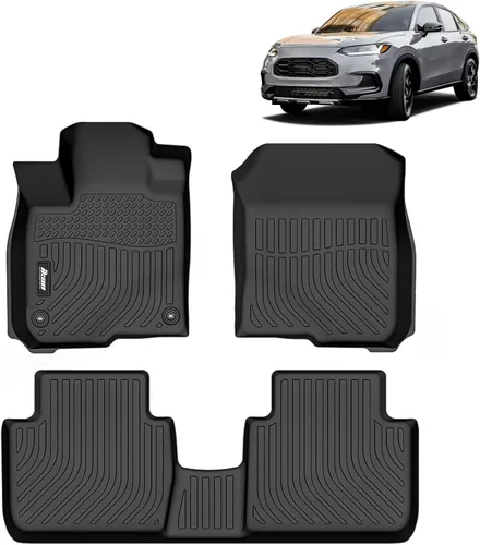 Miniatura 34 de FREEMOTOR802 Compatible con Ford Maverick 2.5L híbrido 2022-2025, alfombrillas de piso negras moldeadas en 3D, protección para 1ª y 2ª fila