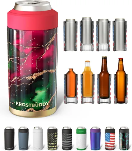 Miniatura 50 de Frost Buddy Universal Can Cooler - Fits all - Stainless Steel Can Cooler for 12 oz & 16 oz Regular or Slim Cans & Bottles - Stainless Steel