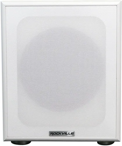 Miniatura 3 de Rockville Rock Shaker - Subwoofer alimentado de 8 pulgadas y 400 W, graves profundos, amplificador clase D, entradas RCA, carcasa de MDF, acabado