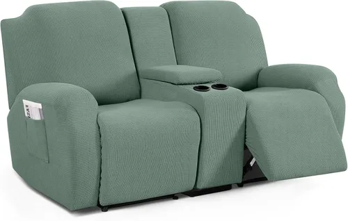 Miniatura 18 de TAOCOCO Funda para Sillón de Dos Plazas Reclinable con Consola Central, Funda Elástica para Sillón de Dos Plazas para Sofá Reclinable de 2 Asientos