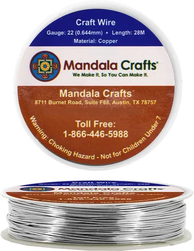 Miniatura 19 de Mandala Crafts Alambre de cobre puro calibre 18 para hacer joyas, envolver, esculpir y electroculturar jardinería – 3.3 x 5 yardas surtido