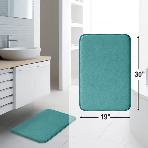Miniatura 3 de Alfombra de baño de lujo – 1 pieza de alfombrilla de baño de espuma viscoelástica, antideslizante y ultrasuave, altamente absorbente, fácil
