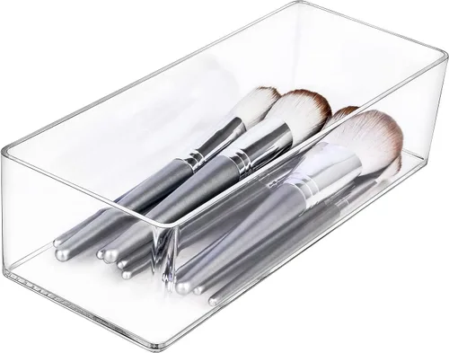 JessLab Organizador de acrílico, organizador de baño para cajón, vitrinas de cosméticos para tocador, encimera, escritorio, cocina y almacenamiento
