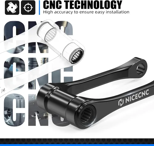 Miniatura 2 de NICECNC Enlace de Reducción Negro de 1.5″ Compatible con GasGas EX/EX F 250/300 2024 MC/MC F 125/250/350/450 2024 EC/EC F 250/300/350 2024 Brazo