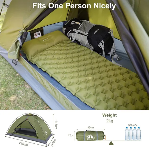 Miniatura 3 de Night Cat Tiendas de Campaña Mejoradas para Mochileros 1 a 2 Personas, Fácil Configuración con Clips, Tienda de Camping Impermeable para Adultos