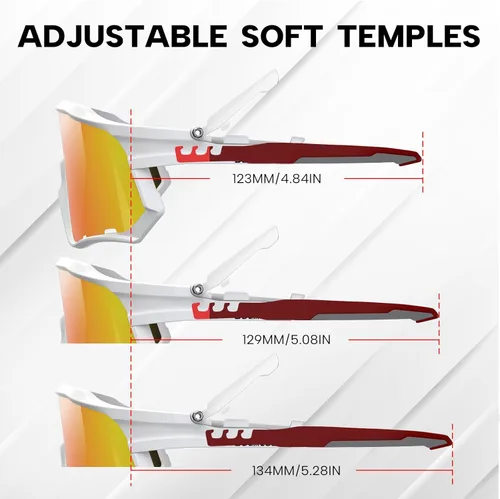 Miniatura 5 de BUCKLOS Gafas de sol polarizadas para ciclismo y correr para hombres y mujeres, protección UV400, gafas de sol TR90 para bicicleta, béisbol, Marcos