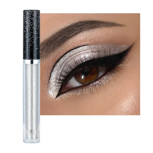 Miniatura 6 de Sombra de ojos líquida con efecto brillante de larga duración, sombra de ojos con pigmento brillante, maquillaje con brillo y purpurina