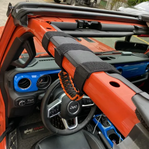 Miniatura 6 de 4 asas de agarre de barra antivuelco compatibles con Jeep Wrangler JLU JK JKU TJ YJ LJ JT JL y Gladiator JT 1987-2021 UTV y ATV, se adapta a barras