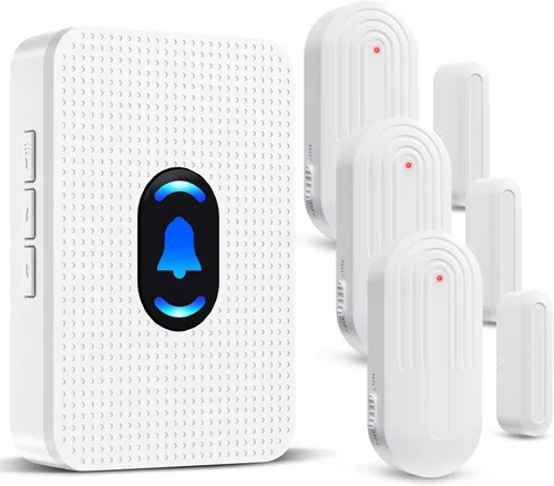 Miniatura 14 de Sistema de timbre inalámbrico para puertas Daytech - Alcance largo de 800 pies, 20 melodías, 5 niveles de volumen ajustables, 4 sensores + 1 4