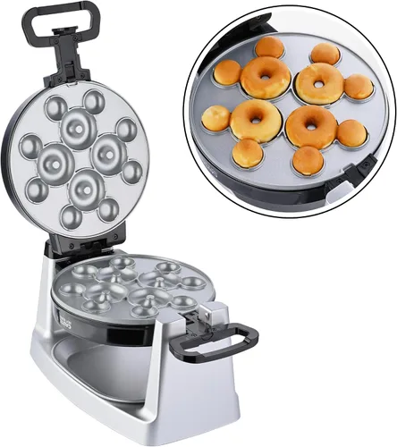 Miniatura 3 de Mickey Mouse Waffle and Donut Maker con 3 juegos de platos de cerámica antiadherentes extraíbles