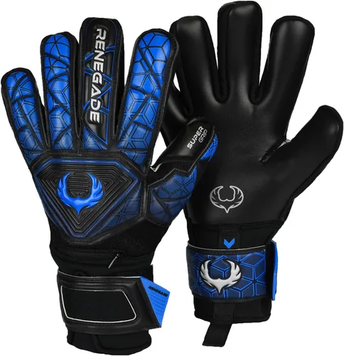 Renegade GK Vortex - Guantes de portero con protector microbiano (tallas 6-11, 3 estilos, nivel 3) Hyper Grip de 3.5+0.118 in y súper malla | Sombra