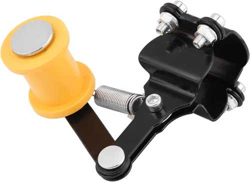 Miniatura 4 de Rodillo tensor de cadena ajustador de motocicleta, longitud de enlace universal modificada con pernos largos de respaldo (negro)