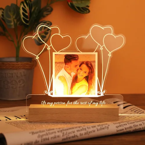 Miniatura 9 de Placa de fotos acrílica personalizada, marco de fotos personalizado regalo para novio, novia, mamá, papá, mejor amigo, regalo personalizado