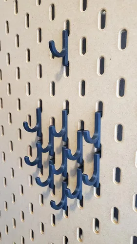 Miniatura 16 de Paquete de ganchos para tablero de clavijas 'Just Hanging', compatibles con tablero de clavijas IKEA SKADIS, gancho de exhibición SKADIS