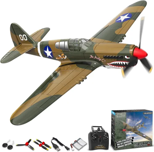 Miniatura 11 de VOLANTEXRC Avión RC para principiantes, avión RC de la Segunda Guerra Mundial 4CH A6M Zero con Aileron, avión de control remoto de 2.4 GHz con auto