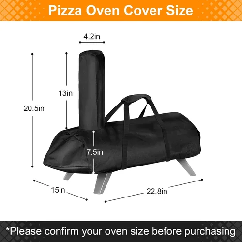 Miniatura 2 de Cubierta para horno de pizza Aidpiza de 12 pulgadas para horno de pizza de pellets de madera, cubierta de horno portátil para exteriores, resistente