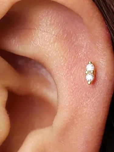 Miniatura 5 de MODRSA 20g 16g Tragus Piercing Jewelry Helix Earrings Threadless Flat Back Earrings for Women Forward Helix Cartilage Earring Tragus Jewelry Medusa