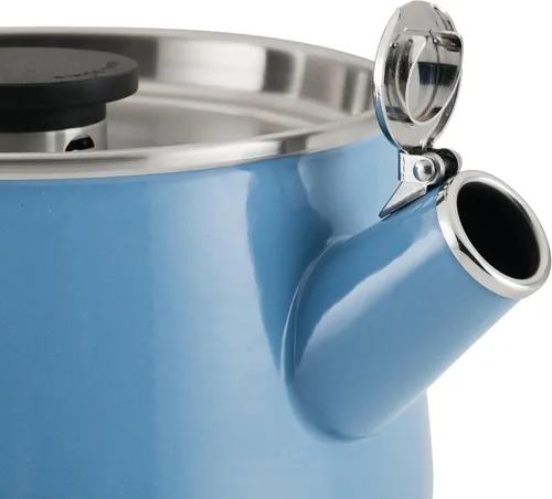 Miniatura 14 de KitchenAid Teakettles - Tetera silbadora de acero esmaltada y lista para inducción, tapa de acero inoxidable, 2 cuartos de galón, terciopelo azul