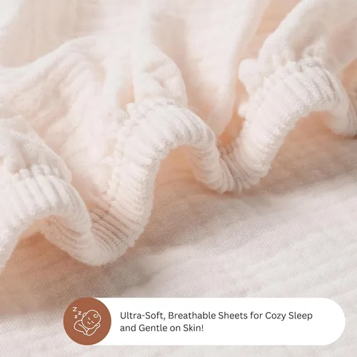 Miniatura 8 de Sábanas de moisés de muselina para Maxi COSI Iora, Delta Children, Graco, Munchkin Brica, 4moms MamaRoo, Chicco LullaGlide por TansyPanda, 3 piezas