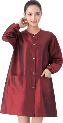Miniatura 24 de Chaqueta Profesional de Smock de Salón, Chaqueta Impermeable para Estilista, Capa de Barbero, Chaqueta para Peluquería y Aseo de Mascotas