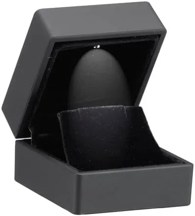 Miniatura 2 de Allure - Cajas de pendientes de lujo con luz LED, forma cuadrada, elegante estuche de aretes de diamante, para propuesta única, compromiso o boda