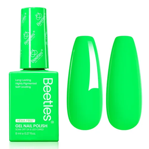Miniatura 12 de Beetles - Esmalte de uñas de gel ultravioleta semipermanente sin HEMA de alto brillo para manicura francesa y arte de uñas, frasco a juego, blanco