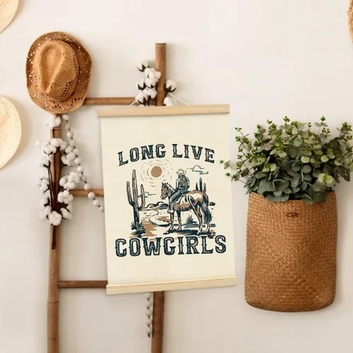 Miniatura 3 de BIWSHA Long Live Cowgirls - Marco para colgar pósteres, impresiones artísticas de pared de vaquera occidental, regalos de vaquera, decoración