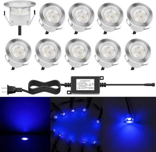 Miniatura 25 de lámpara LED decorativa de bajo voltaje de 1 vatio, impermeable, para exteriores, patio, jardín, escaleras Blanco cálido