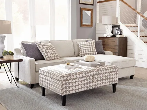 Miniatura 2 de Coaster Home Furnishings Mcloughlin - Sofá modular tapizado con brazos inclinados, respaldo acolchado y patas de bloque cónicas - Sala de estar