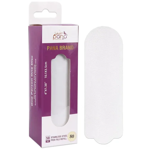 Miniatura 26 de PANA 40 piezas de recambio de archivo Pedi grande negro para lima de pies de acero inoxidable para lijar raspador de pies, almohadillas de recambio