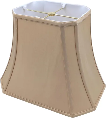 Miniatura 10 de Royal Designs, Inc. Pantalla de Lámpara Rectangular con Esquinas Cortadas, DBS-710-11BG, 6 x 11 x 8, Beige