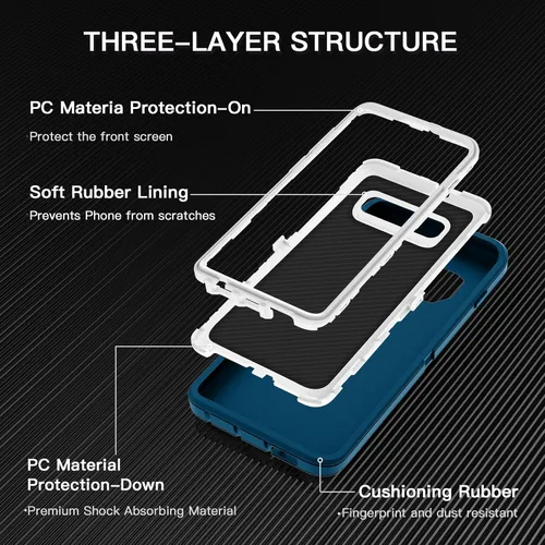 Miniatura 2 de I-HONVA Funda para Galaxy S10 [no compatible con S10E] a prueba de golpes, polvo y caídas, protección de cuerpo completo de 3 capas