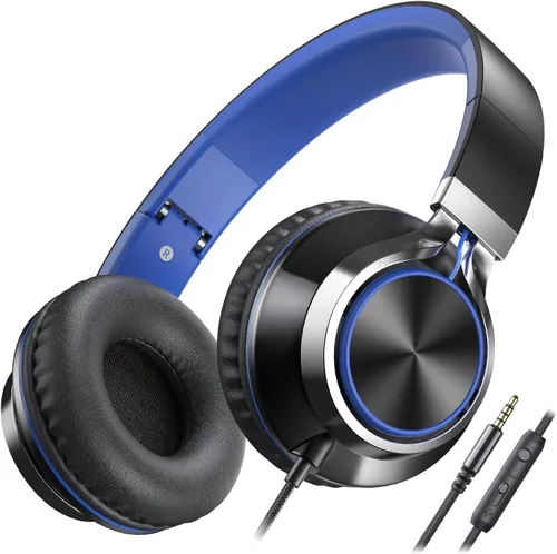 Miniatura 16 de Auriculares Ailihen C8, ligeros y plegables con micrófono para iPhone, iPad, iPod, teléfonos inteligentes Android, computadoras, laptop, Mac, Negro