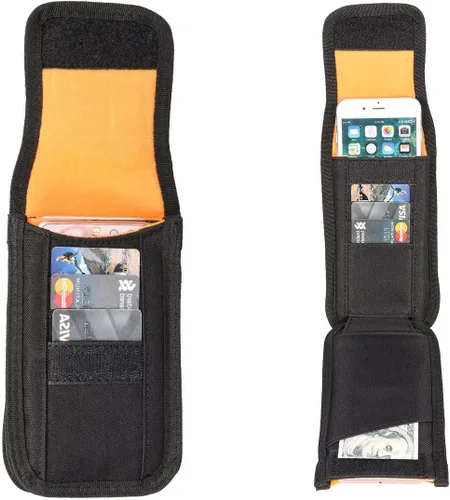 Miniatura 4 de Funda táctica de doble capacidad para teléfono con ranuras para tarjetas para iPhone 15 Pro/15 Plus/15 Pro/14 Plus/14 Pro Max/14 Pro/14/13 Pro Negro