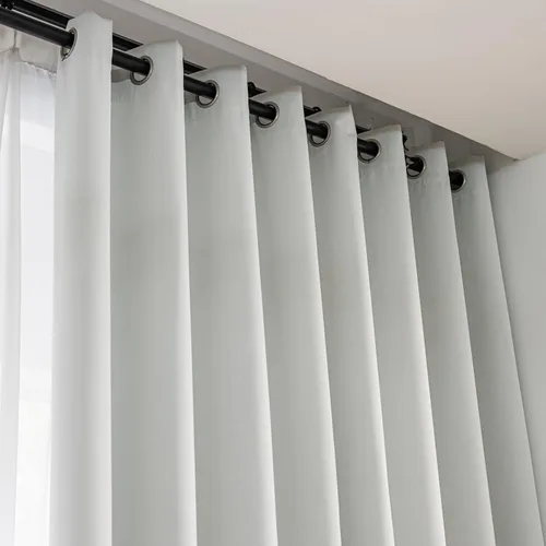 Miniatura 5 de Juego de 2 paneles de cortinas opacas, con ojales, aislamiento térmico, ahorro de energía y reducción de ruido, para dormitorio, sala de estar