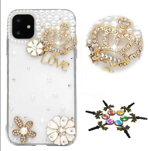 Miniatura 46 de Sparkle - Funda para teléfono compatible con Samsung Galaxy Z Flip 2 5G - Elegante - Funda 3D hecha a mano con diseño de diamantes de imitación