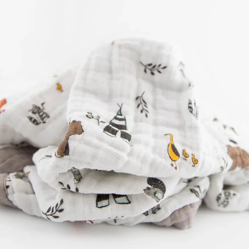 Miniatura 3 de Little Unicorn Manta de acolchado para recién nacidos Ultra suave, tela de muselina de múltiples capas Regalo para recién nacidos y para llevar