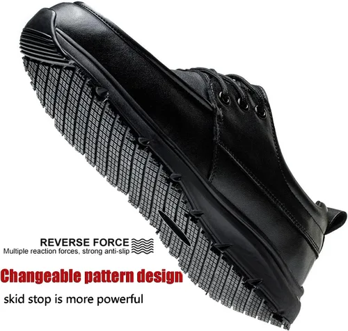 Miniatura 5 de Zapatos de trabajo antideslizantes para hombres y mujeres, impermeables y resistentes al aceite, ligeros y cómodos, mocasines sin cordones, tenis