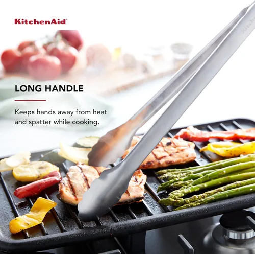 Miniatura 4 de KitchenAid Pinzas largas de acero inoxidable, 14 pulgadas
