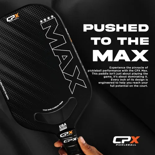Miniatura 3 de CPX MAX T700 - Raqueta alargada de fibra de carbono cruda, grado profesional Diamante blanco