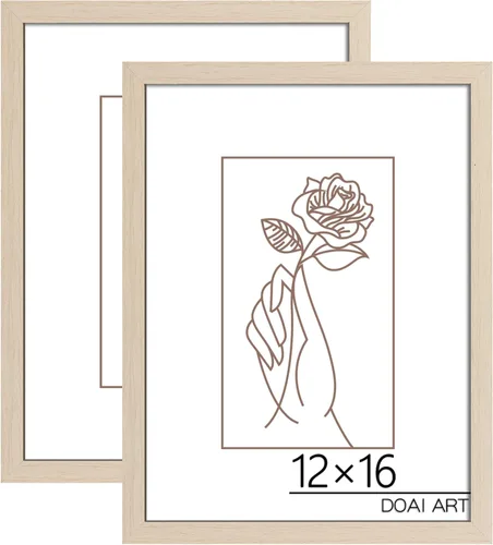 Miniatura 21 de DOAI ART Marco de póster de 16 x 20 pulgadas, paquete de 2 marcos de fotos de roble y veta de madera de 16 x 20 pulgadas para montaje en pared