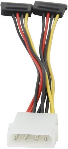 Miniatura 3 de POW-S6800-6IN 5.25 macho a SATA x 2 cable adaptador de CC interno