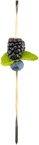 Miniatura 14 de Púas de bambú de 7.5 pulgadas, 100 púas desechables para aperitivos, resistentes, diseño triangular, púas de madera de bambú natural