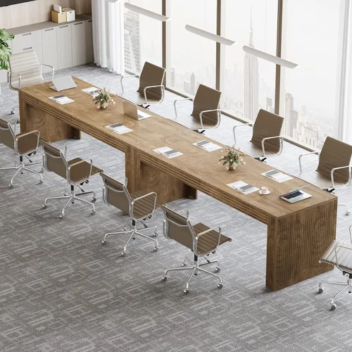 Miniatura 10 de Tribesigns 79-Inch Extra Long Desk, Two Person Double Desk for Home Office, Wooden Long Computer Desk Writing Table for Office, Coffee Brown