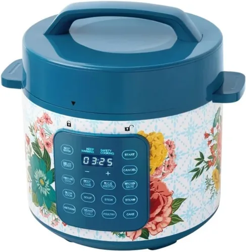 The Woman - Olla a presión eléctrica de 6 cuartos con pantalla de control táctil y tapa de bloqueo, multiuso, mantiene el calor, tapa de vidrio